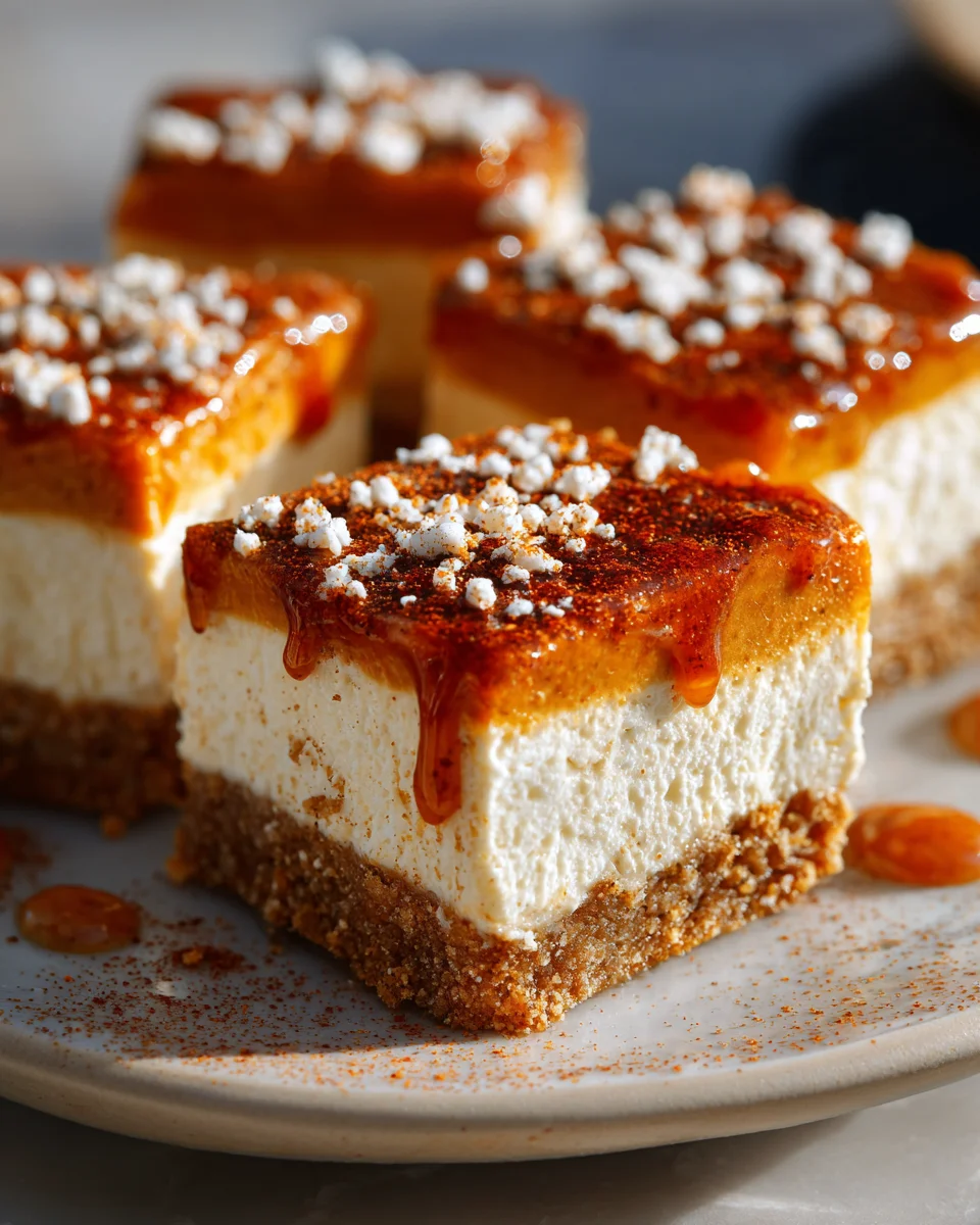 No-Bake Pumpkin Spice Cheesecake Bars