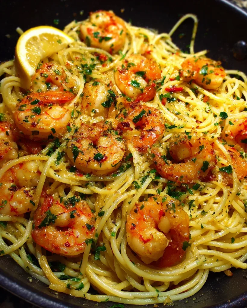 One-Pot Lemon Garlic Shrimp Scampi Pasta