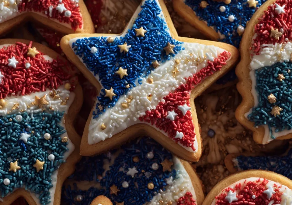 Patriotic Star Flag Sugar Cookies