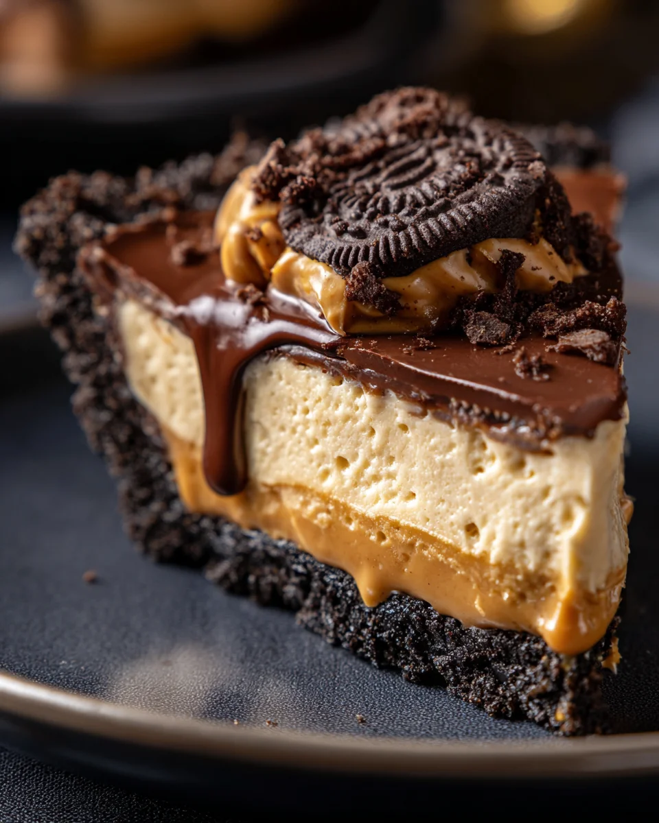 Peanut Butter Cup Pie with Oreo Crust