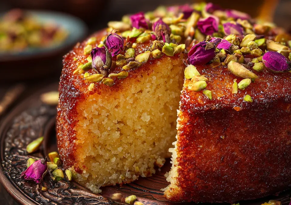Persian Love Cake with Rose Water & Pistachio