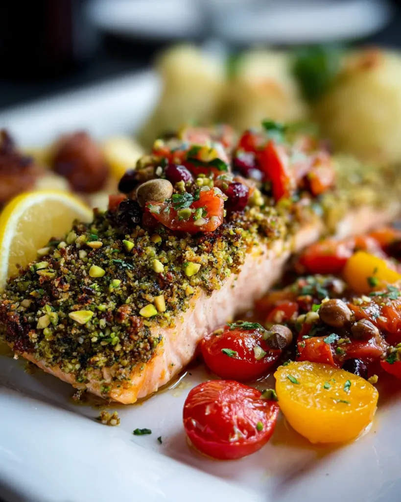 Pistachio-Crusted Salmon with Citrus Salsa