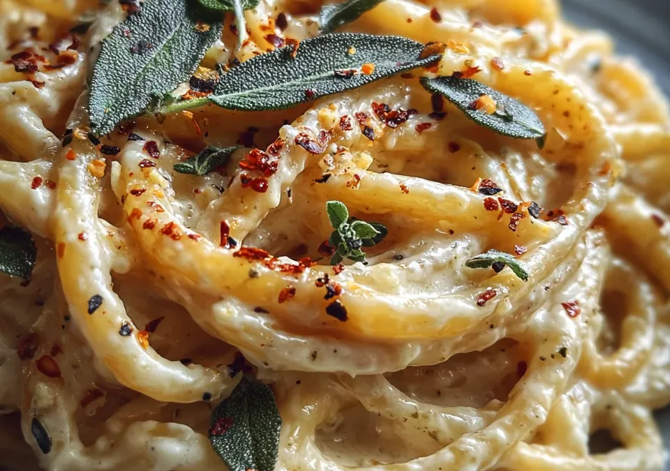 Pumpkin Sage Pasta Alfredo