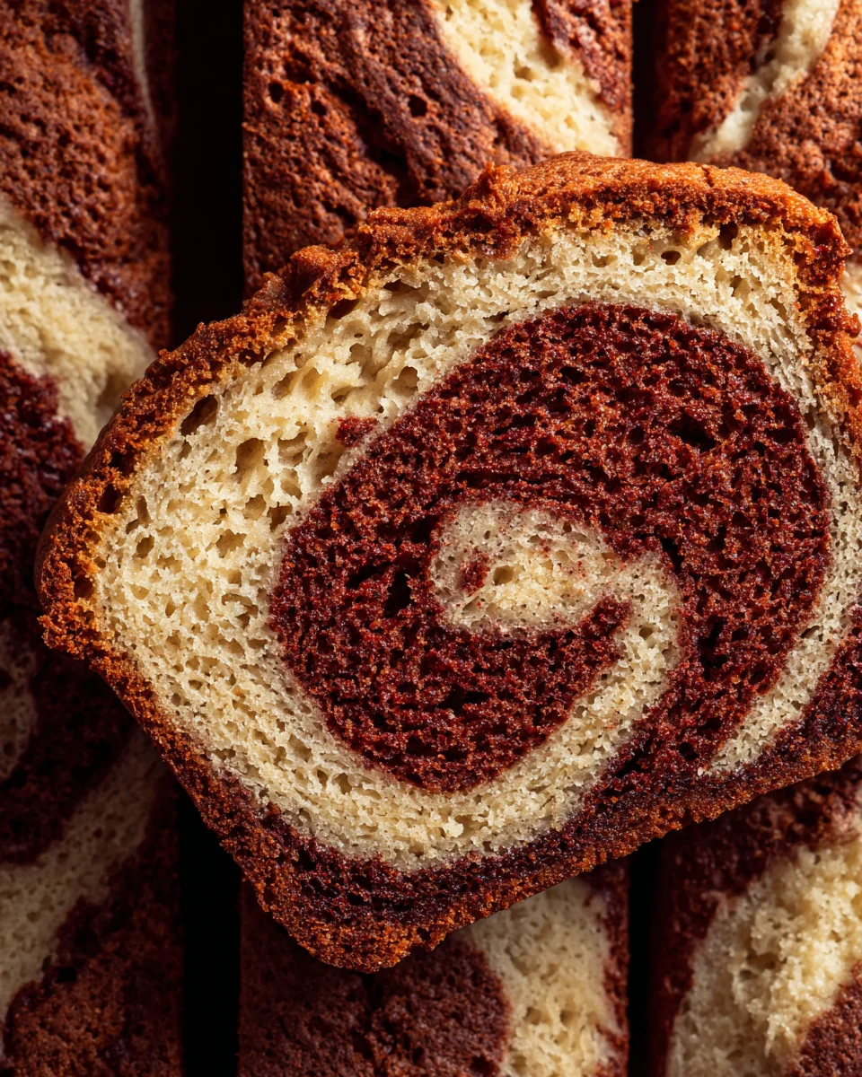 Red Velvet Swirl Banana Bread