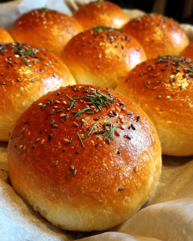 Rye & Caraway Seed Dinner Rolls