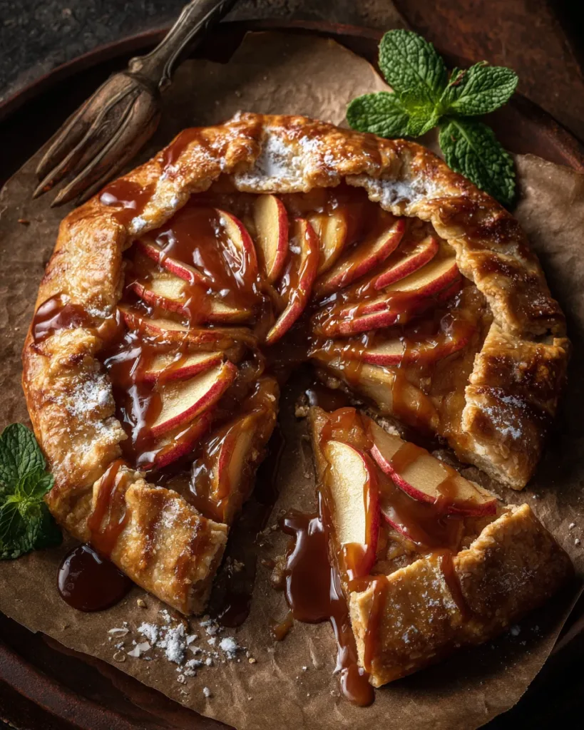 Salted Caramel Apple Galette