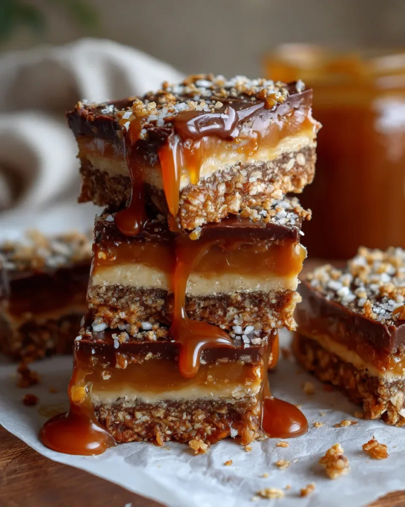 Sticky Date & Tahini Caramel Bars