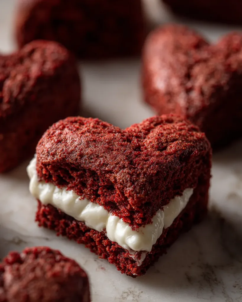 Valentine's Day Red Velvet Heart-Shaped Scones