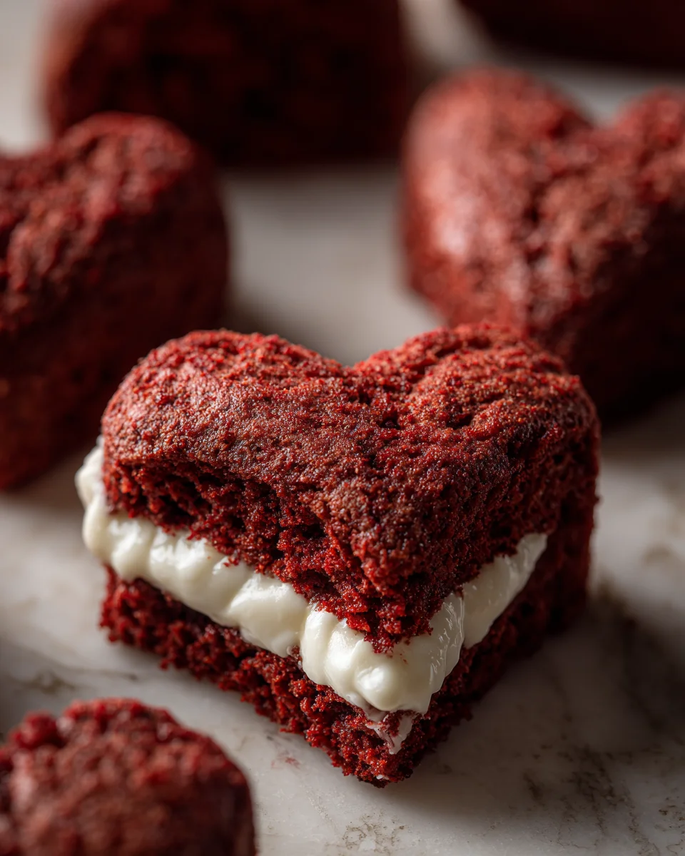 Valentine's Day Red Velvet Heart-Shaped Scones