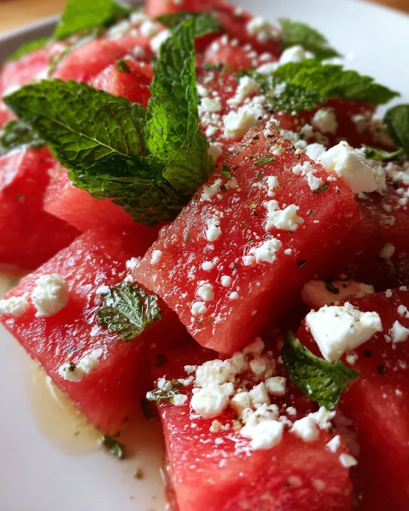Watermelon Feta Mint & Cumin Salad