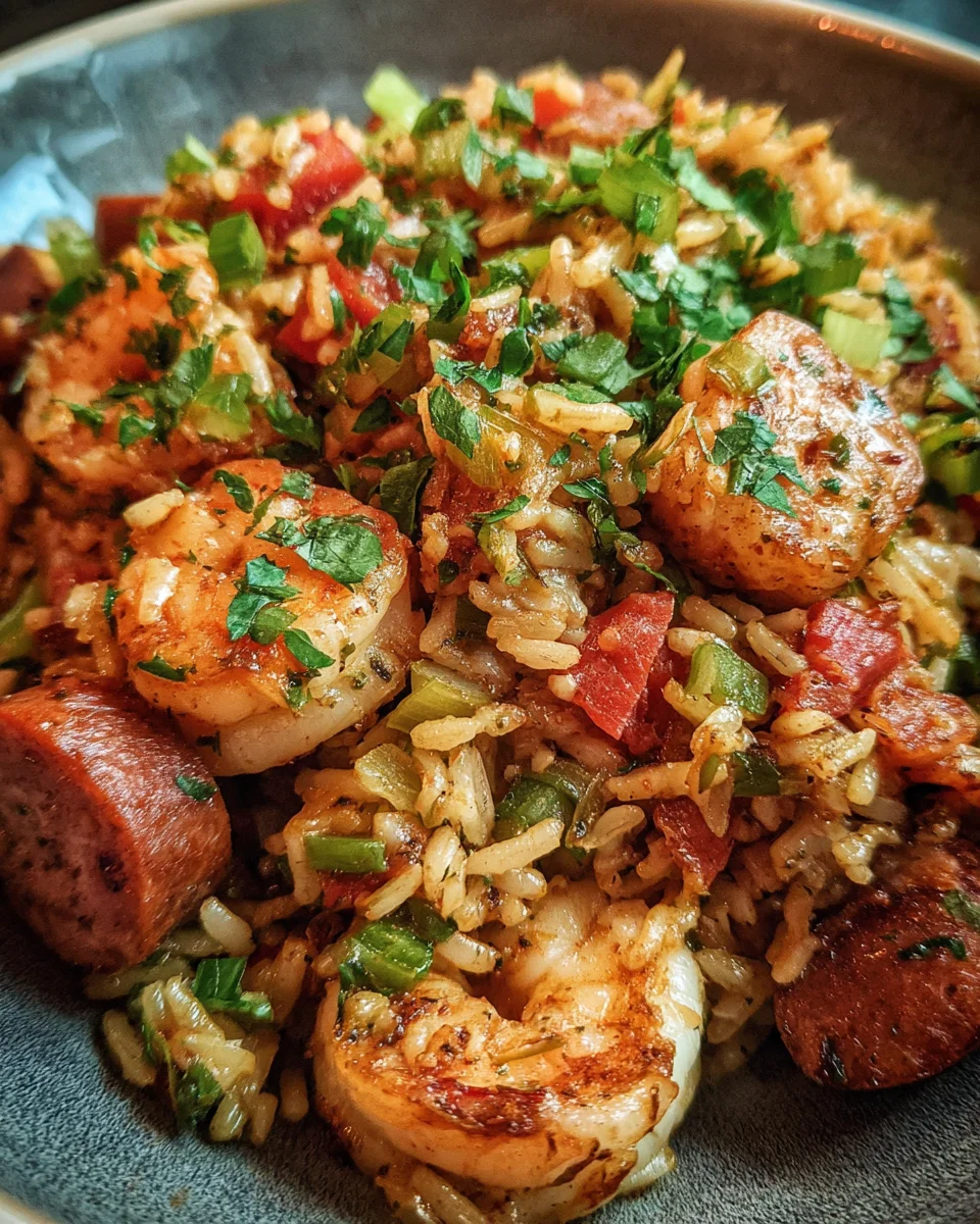shrimp sausage jambalaya one pot