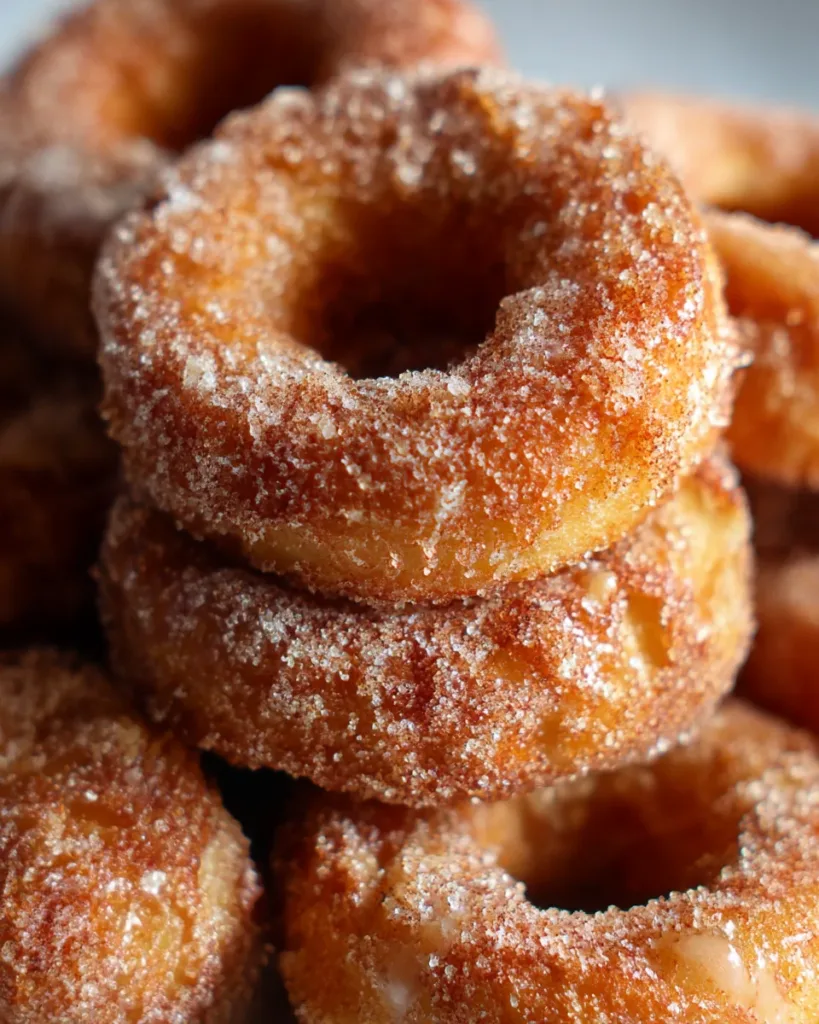 Air Fryer Cronut Holes with Cinnamon Sugar Glaze