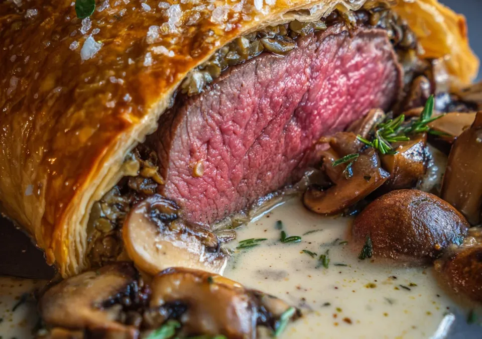 Beef Wellington with Mushroom Duxelles