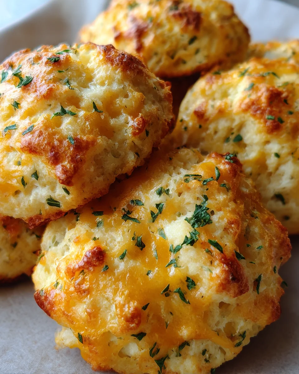 Cheesy Garlic Cheddar Drop Biscuits