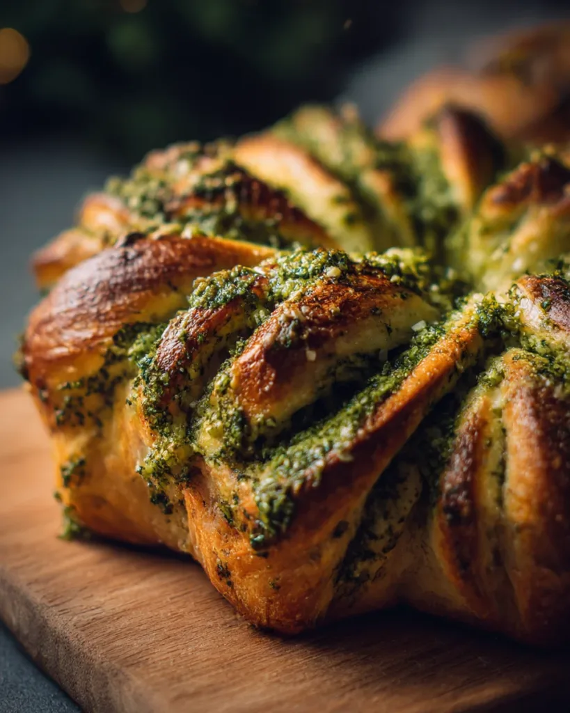 Christmas Pesto Pull-Apart Star Bread