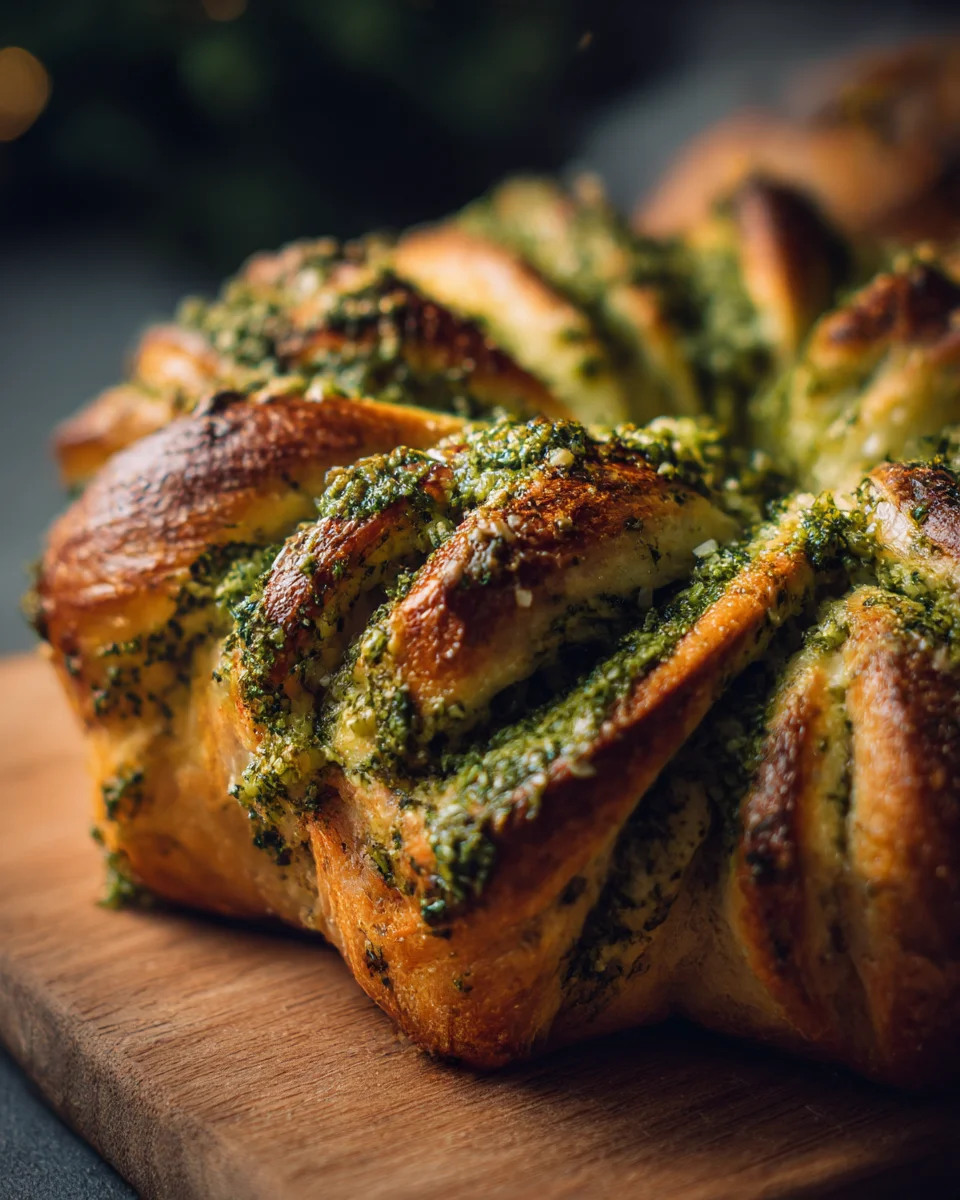 Christmas Pesto Pull-Apart Star Bread