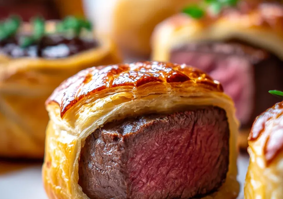 Christmas dinner beef Wellington bites