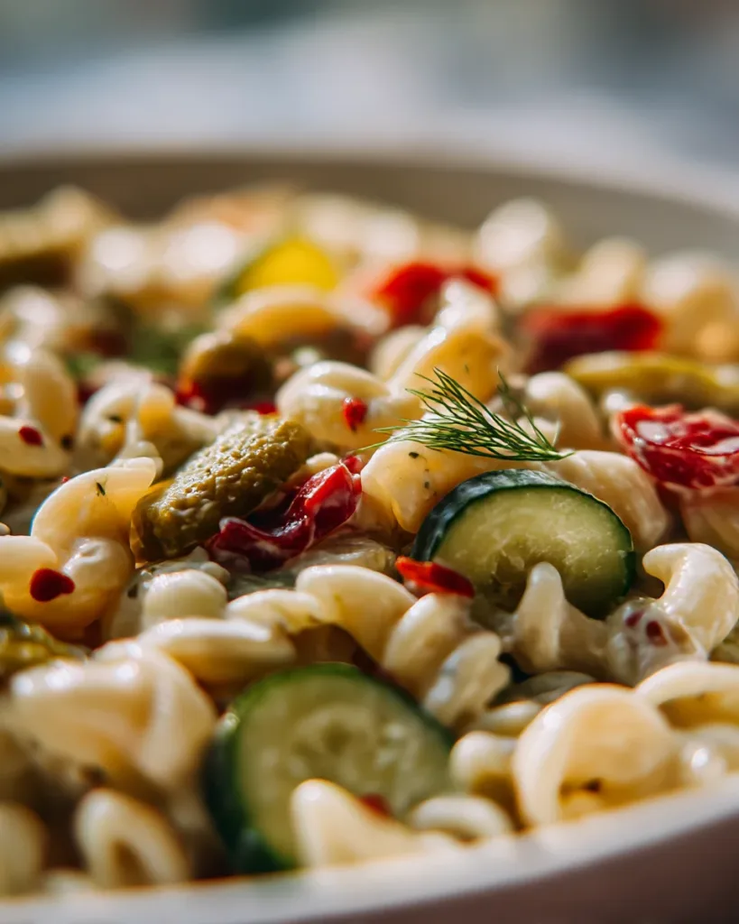 Dill Pickle Pasta Salad