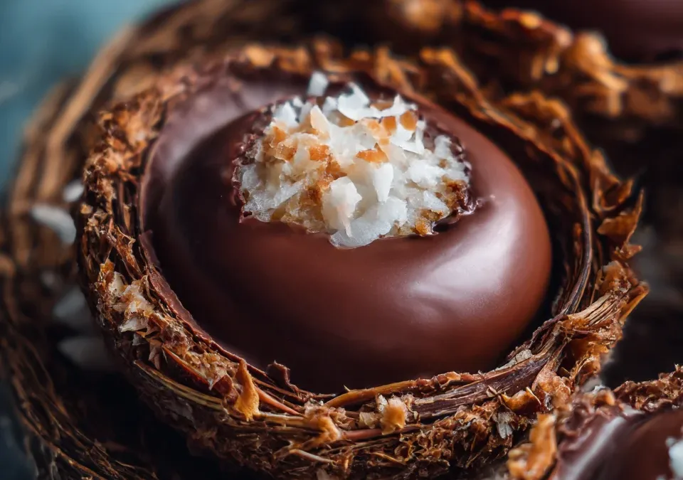 Easter Chocolate Coconut Nest Treats