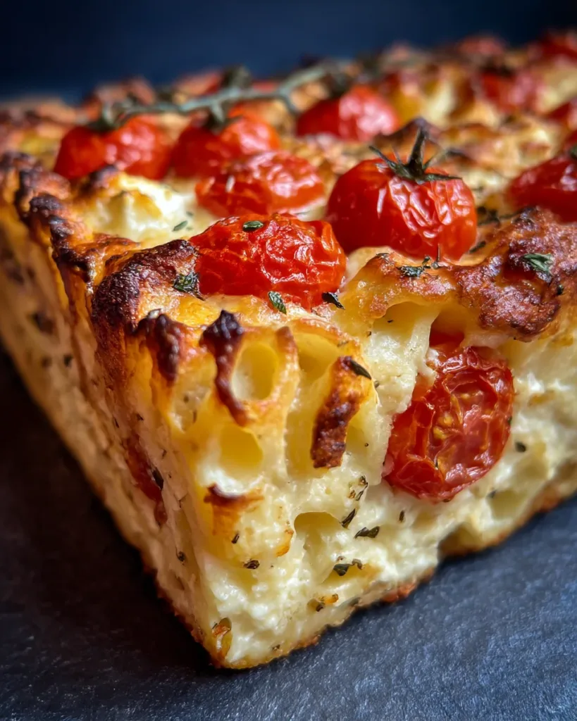 Feta and Tomato Baked Pasta Loaf