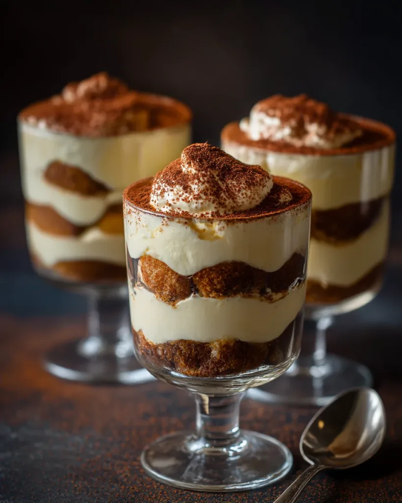 Layered Tiramisu Trifle Dessert Cups