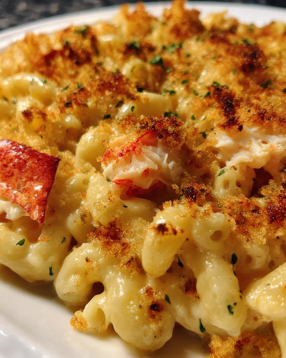 Lobster Mac & Cheese with Breadcrumb Topping
