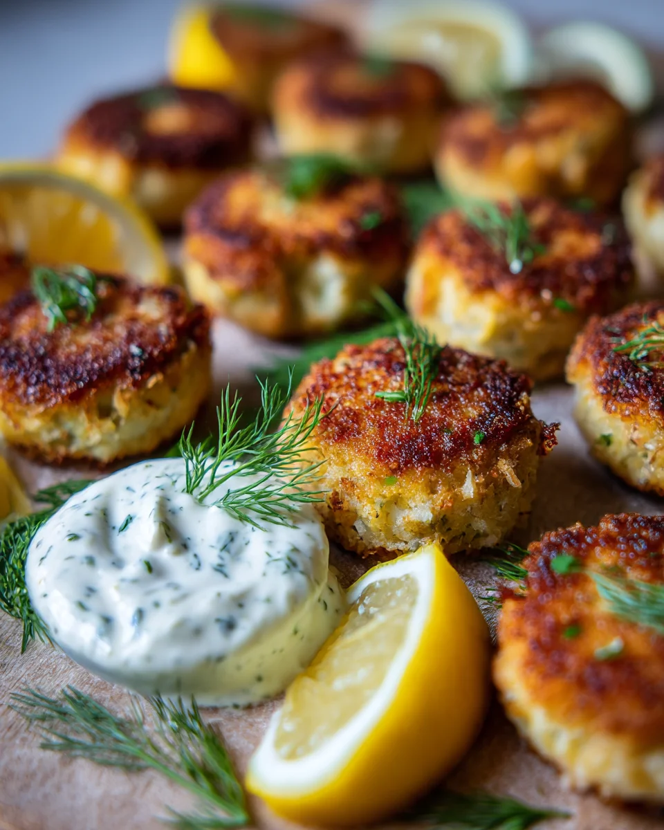 Mini Crab Cakes with Lemon Dill Aioli