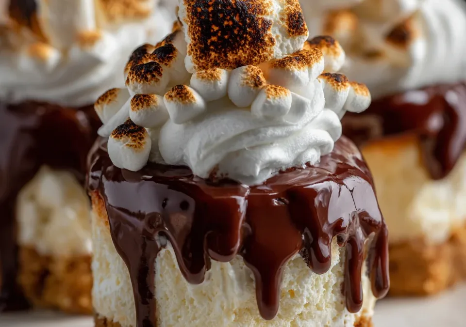 Mini S’mores Poke Cakes