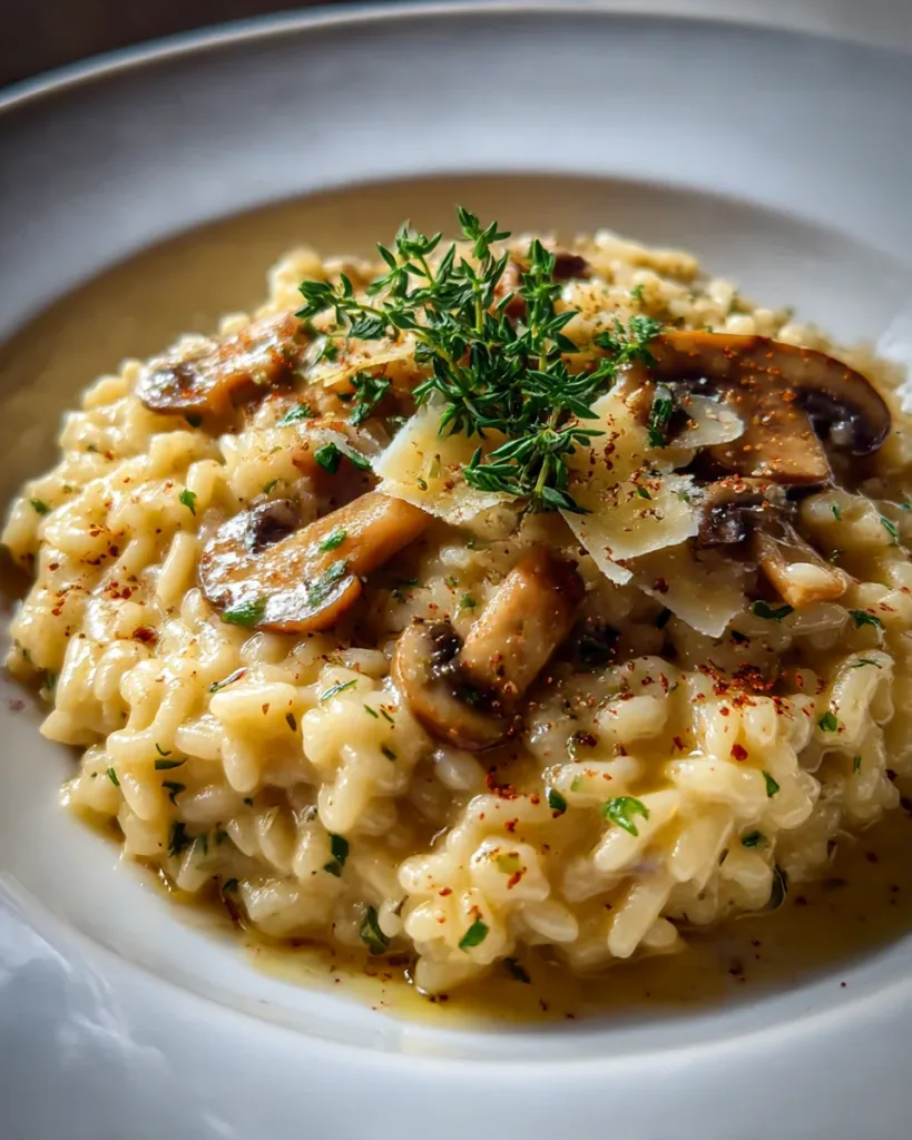 Mushroom Risotto with Truffle Oil