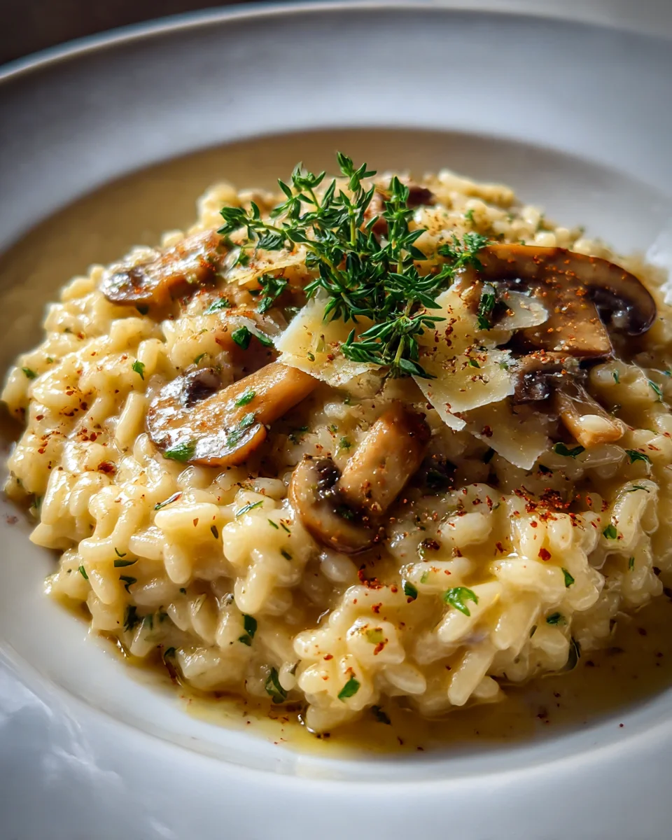 Mushroom Risotto with Truffle Oil
