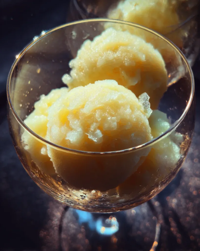 New Year’s Eve Sparkling Champagne Sorbet