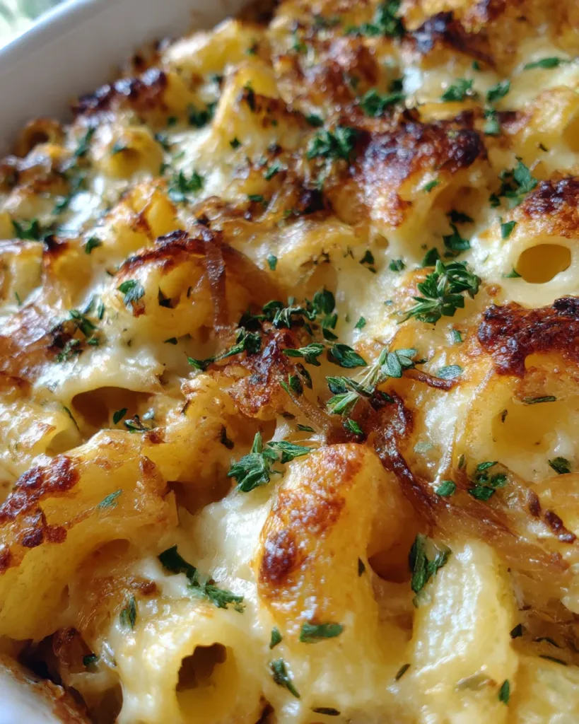 One-Pot French Onion Pasta Bake
