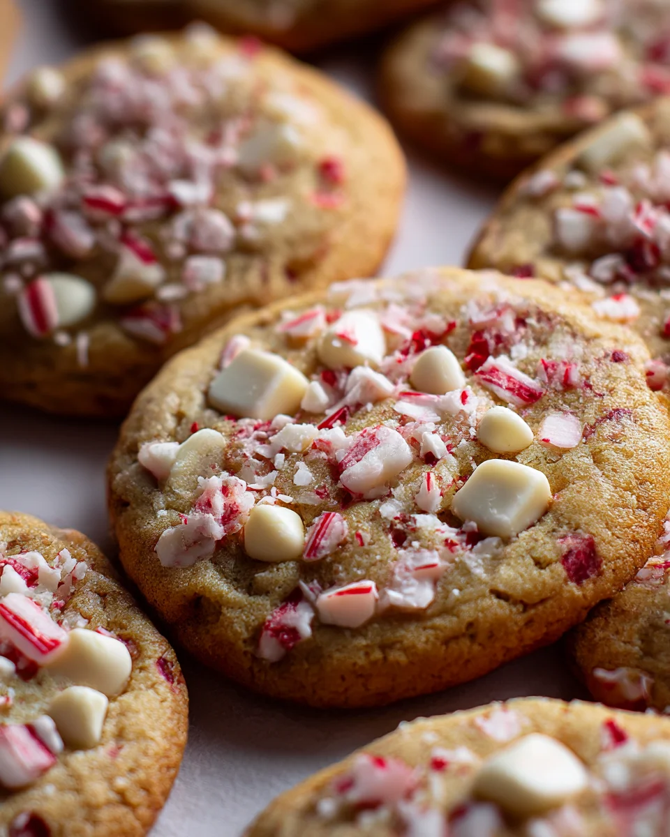 Peppermint White Chocolate Chunk Holiday Cookies