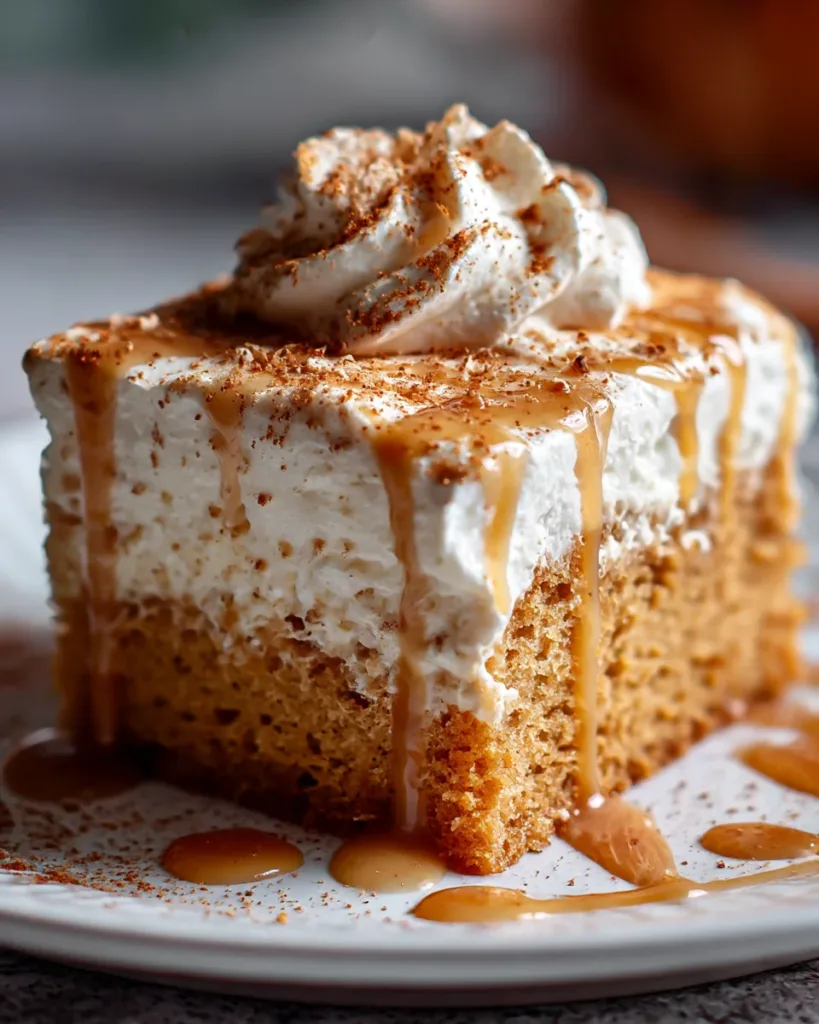 Pumpkin Spice Latte Poke Cake