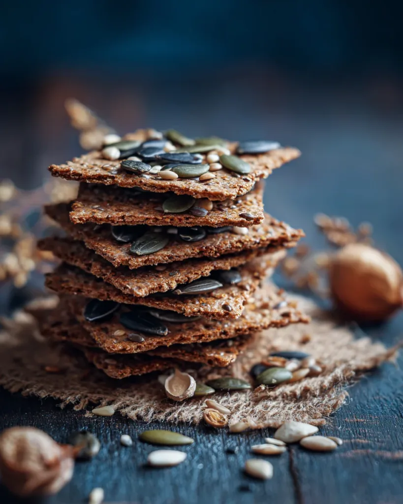 Rye Flour Crackers with Seeds