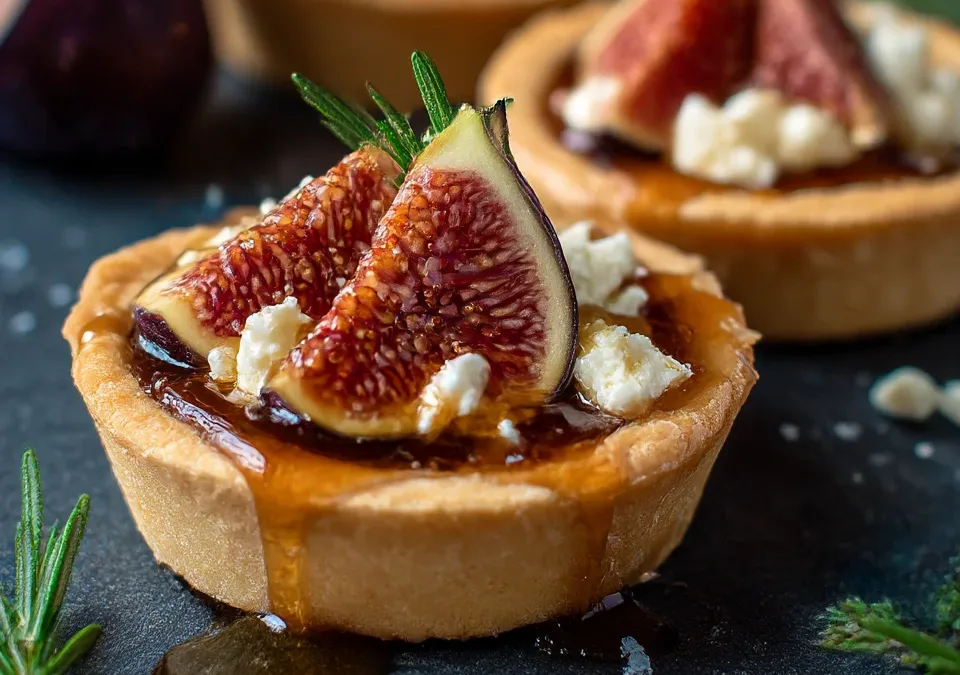 Salted-Honey Fig & Goat Cheese Tartlets