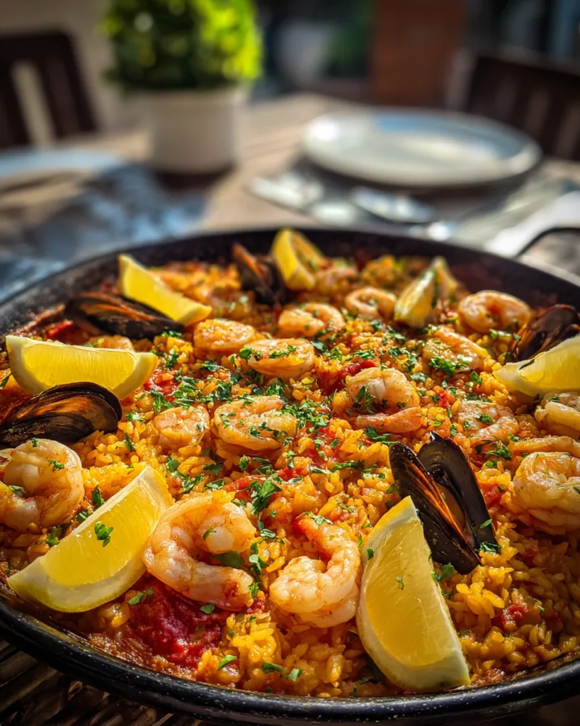 Seafood Paella with Saffron Rice