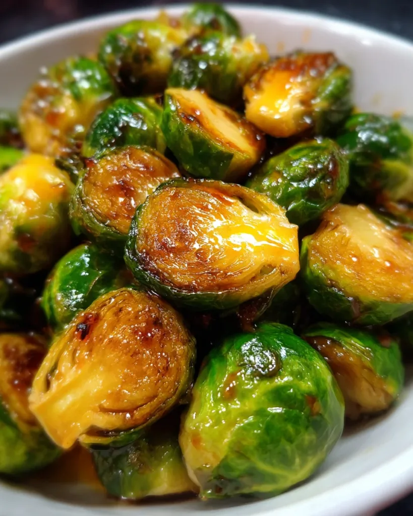 Sriracha-Honey Glazed Brussels Sprouts