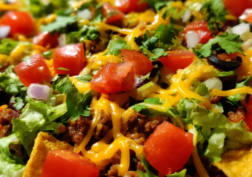 Super Bowl Crunchy Taco Salad Skillet Bowl