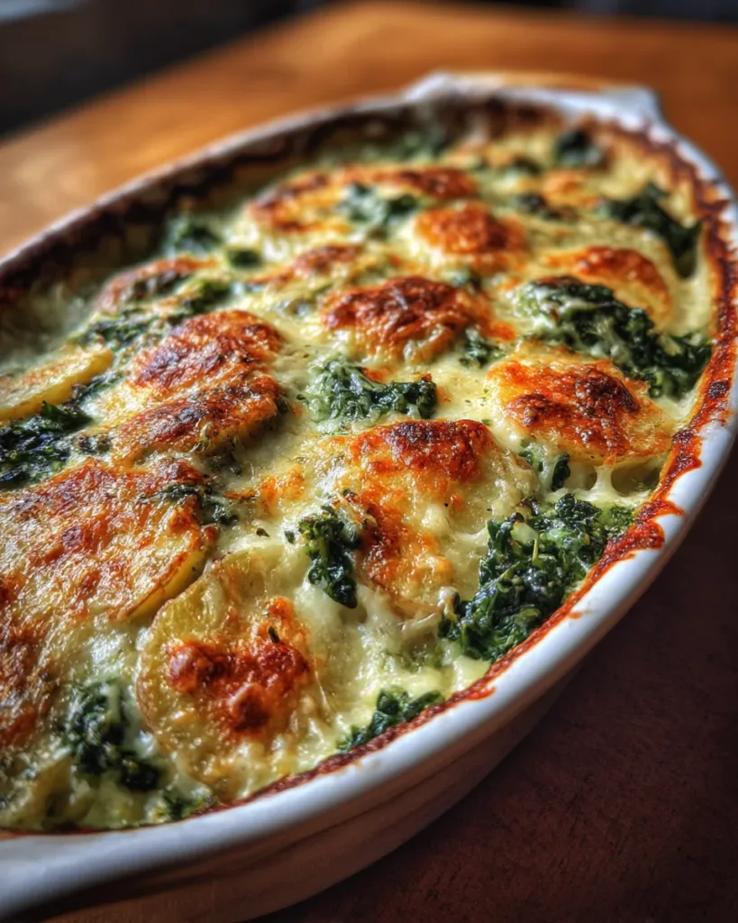 Sweet Potato & Kale Gratin with Gruyère