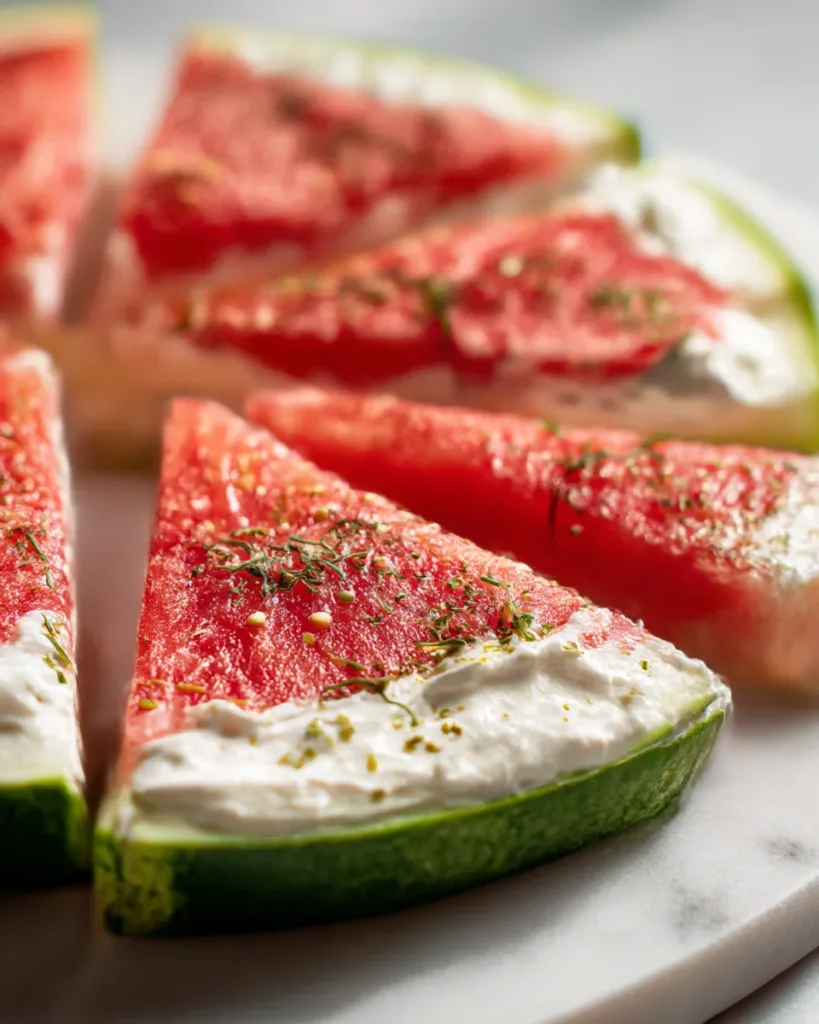Watermelon Pizza with Cream Cheese Frosting