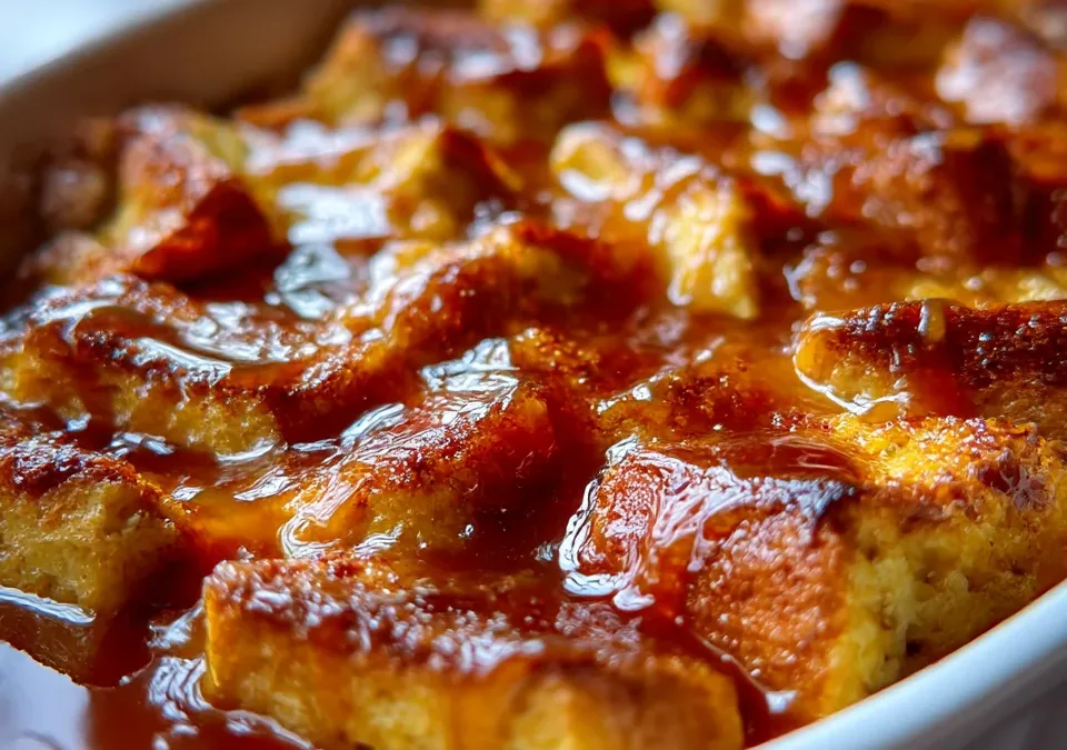 caramel apple french toast bake
