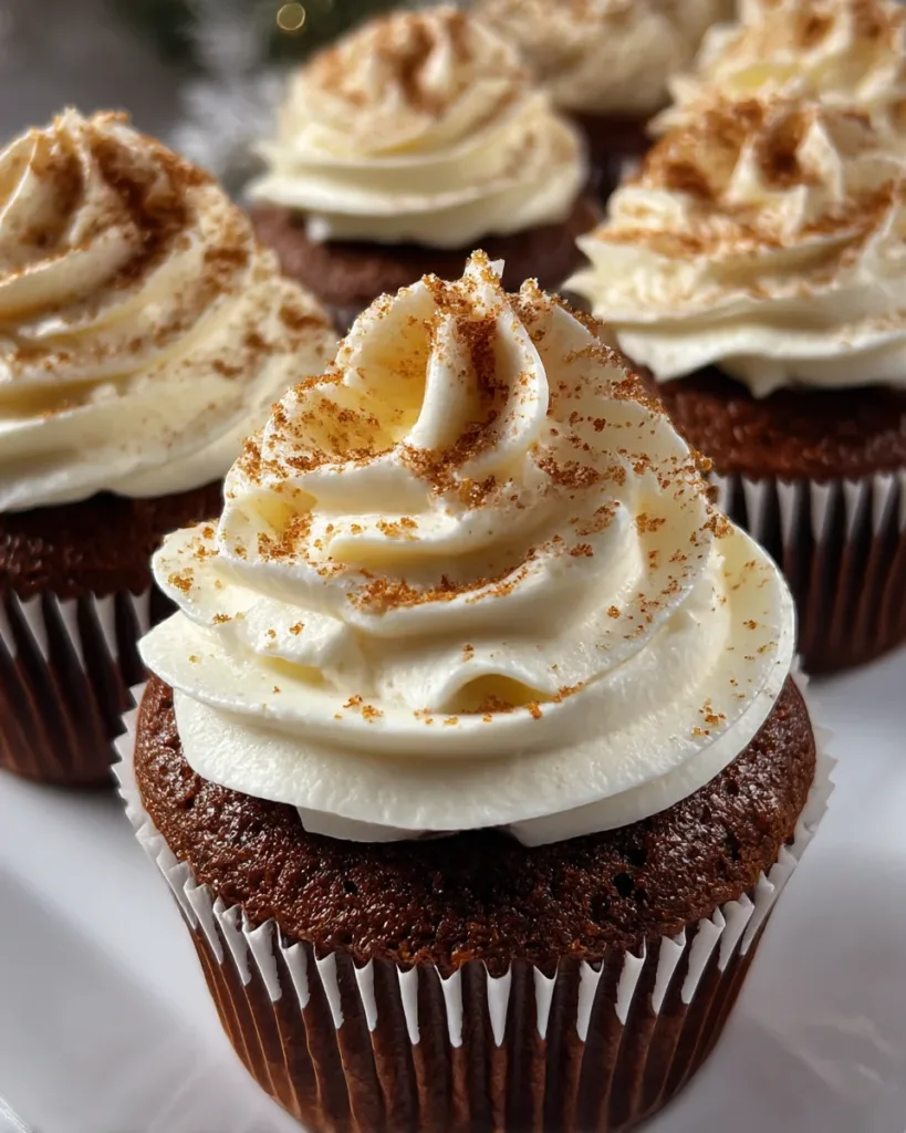 ginger molasses spice cupcakes Christmas party