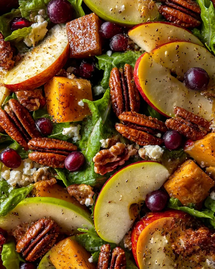 maple apple pecan fall salad