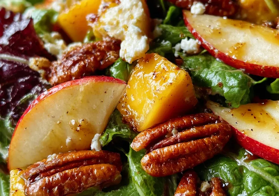 maple apple pecan fall salad