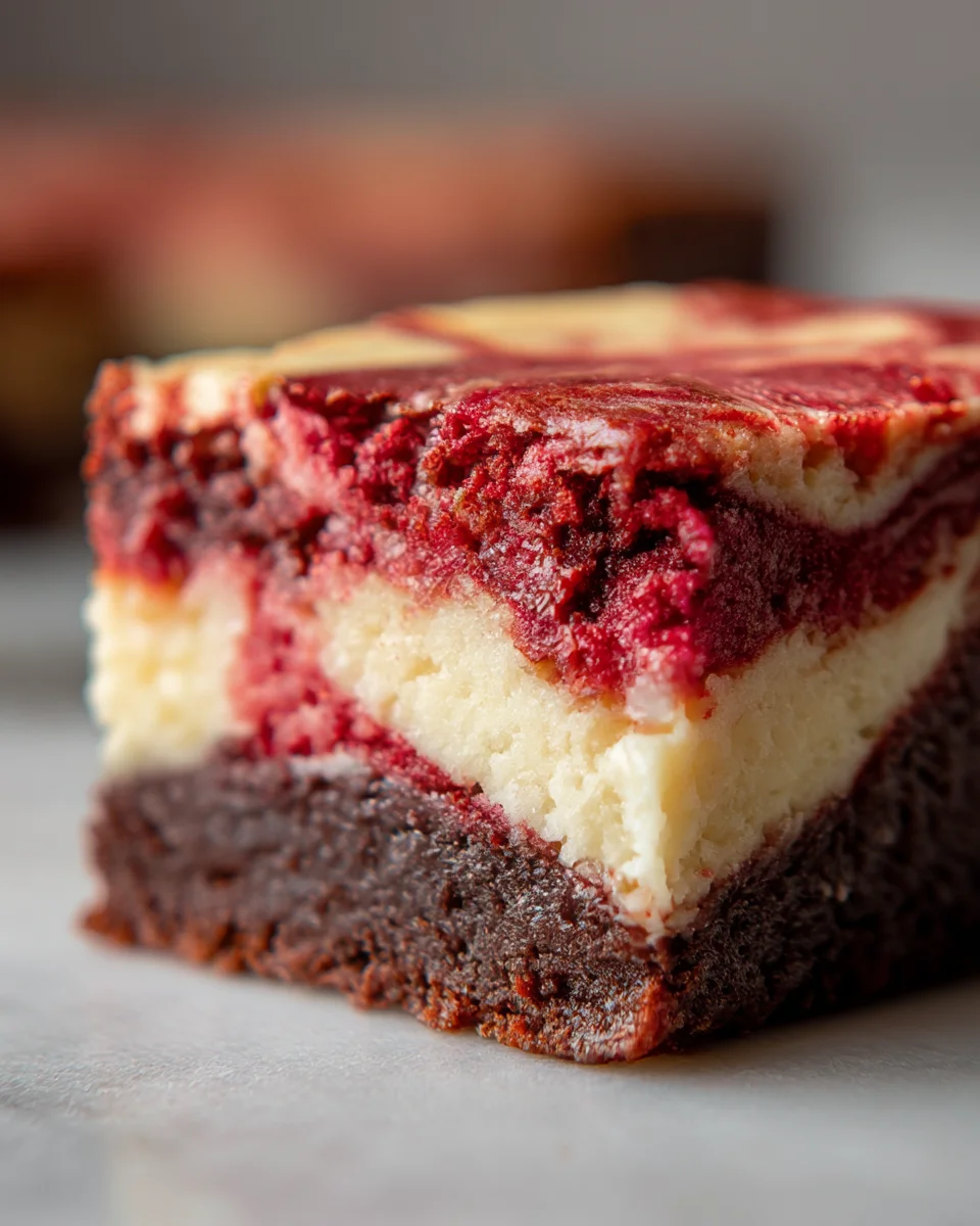 red velvet cheesecake swirl brownies