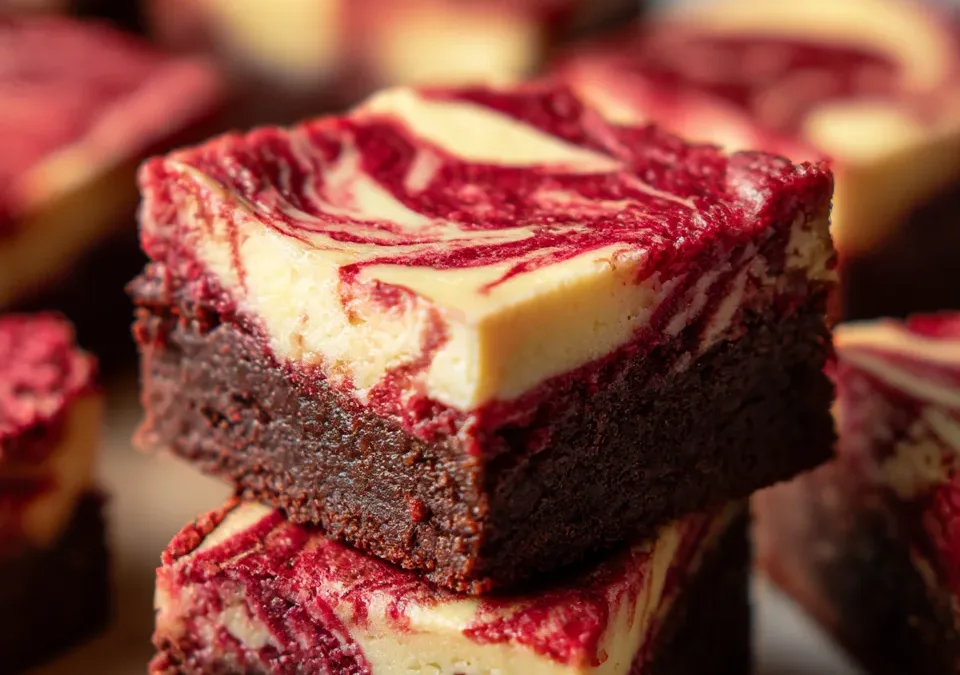 red velvet cheesecake swirl brownies