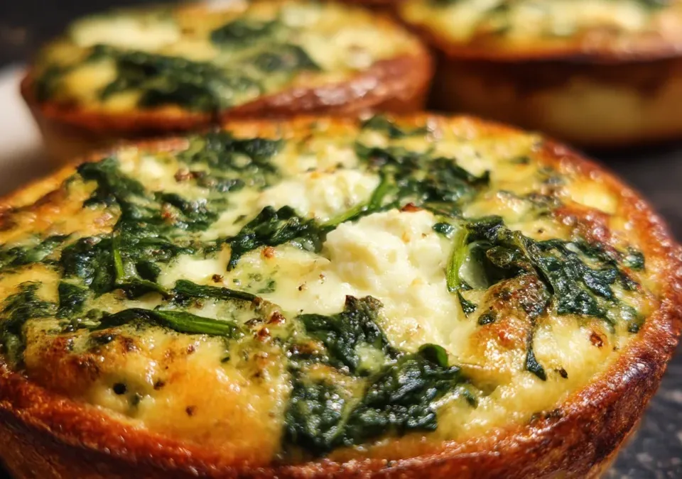 shamrock spinach feta quiches