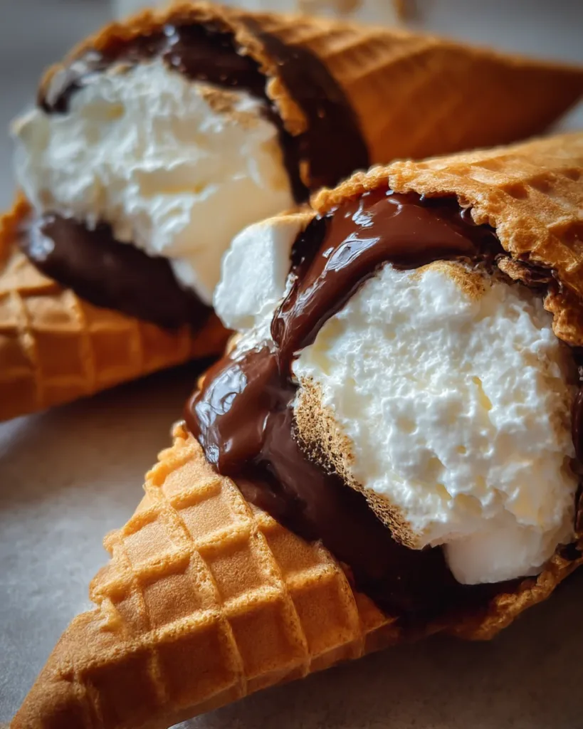 s’mores waffle cones