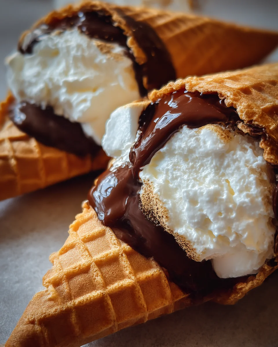s’mores waffle cones